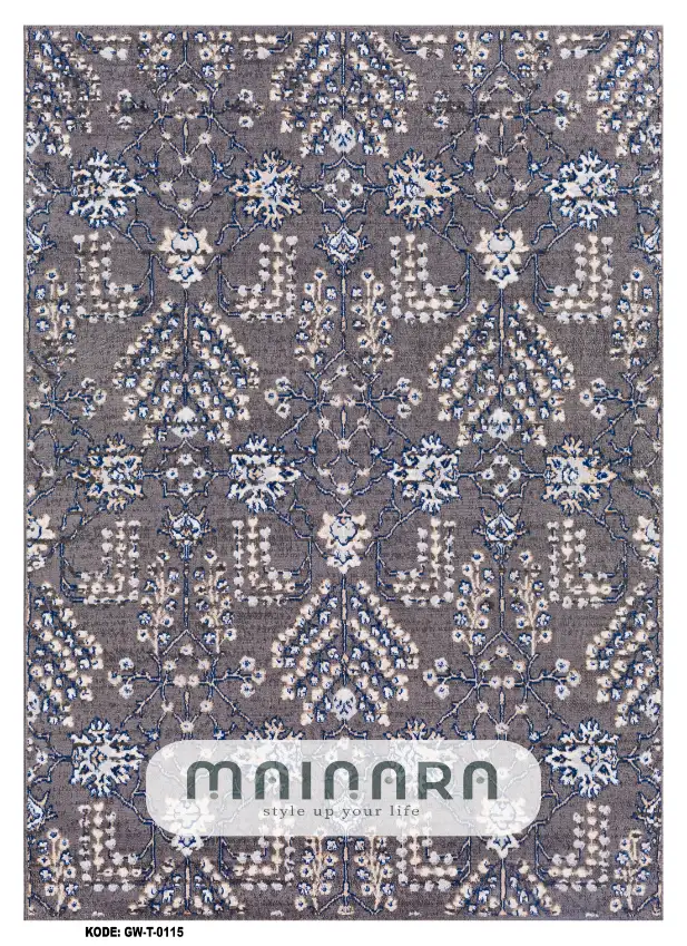 Karpet Tradisional (GW-T-0115) - Grey,Blue