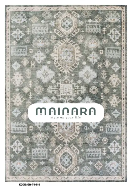 Karpet Tradisional (GW-T-0116) - Grey,Green