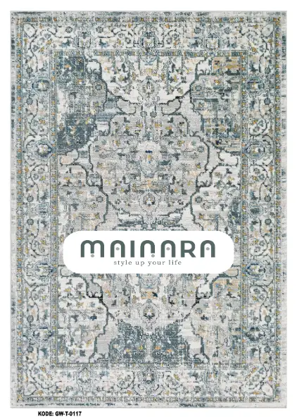 Karpet Tradisional (GW-T-0117) - Grey,Green,Blue