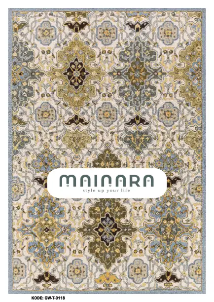 Karpet Tradisional (GW-T-0118) - Grey,Green