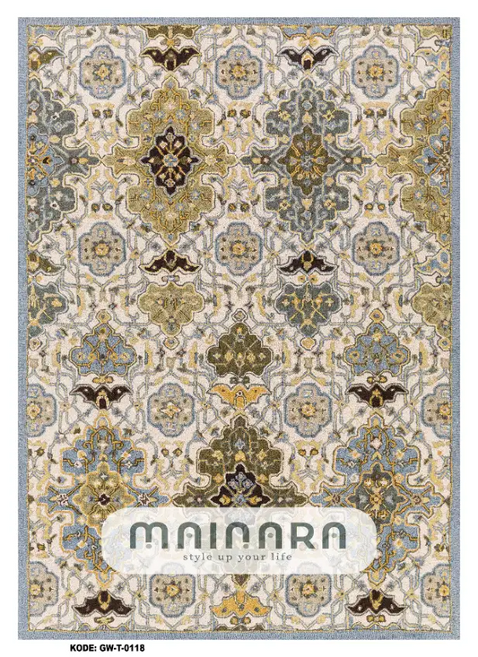 Karpet Tradisional (GW-T-0118) - Grey,Green