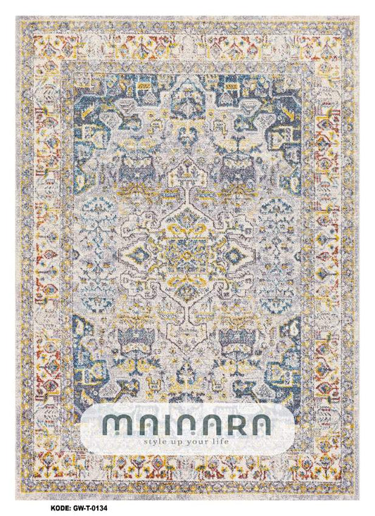 Karpet Tradisional (GW-T-0134) - Grey,Cream