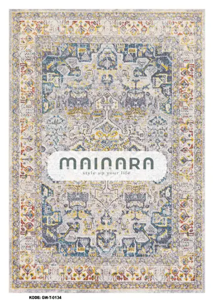 Karpet Tradisional (GW-T-0134) - Grey,Cream