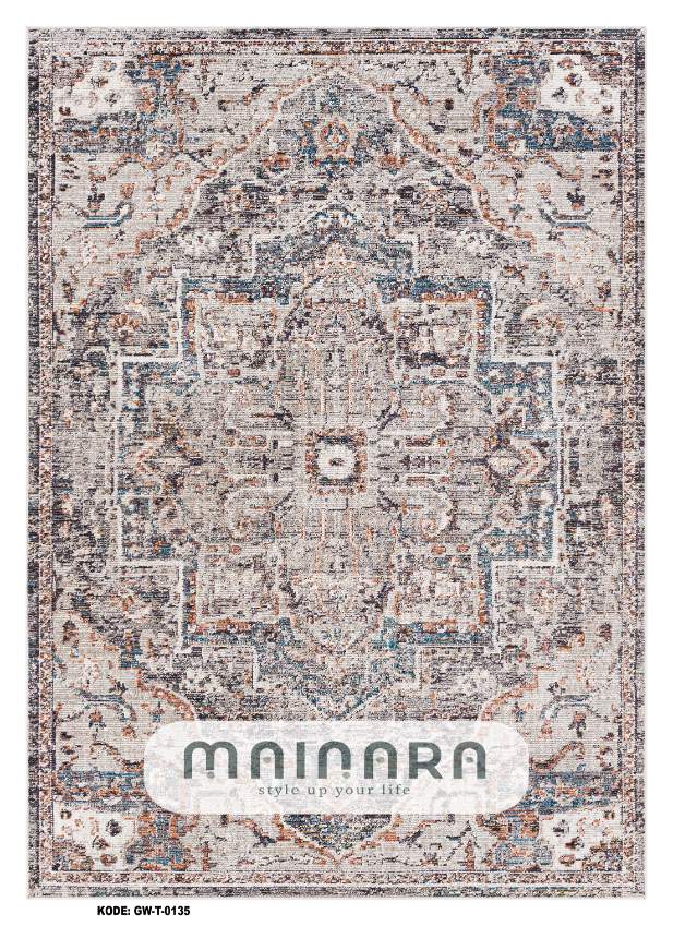 Karpet Tradisional (GW-T-0145) - Grey,Brown