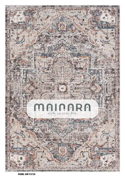 Karpet Tradisional (GW-T-0135) - Grey,Brown
