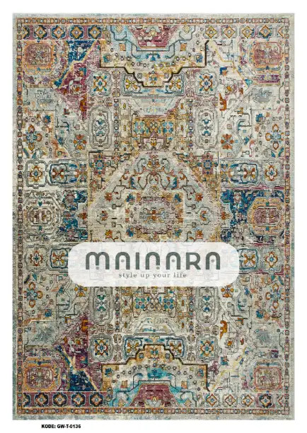 Karpet Tradisional (GW-T-0136) - Grey,Green,Brown