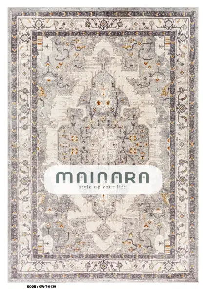 Karpet Tradisional (GW-T-0139) - Grey,Cream