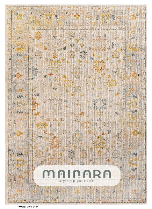 Karpet Tradisional (GW-T-0141) - Grey,Cream,Yellow