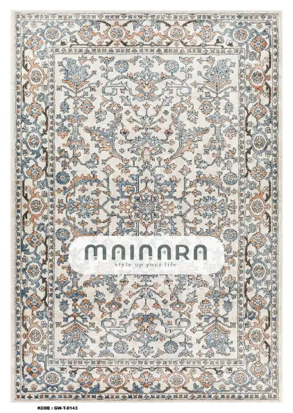 Karpet Tradisional (GW-T-0143) - Grey,Peach,Blue