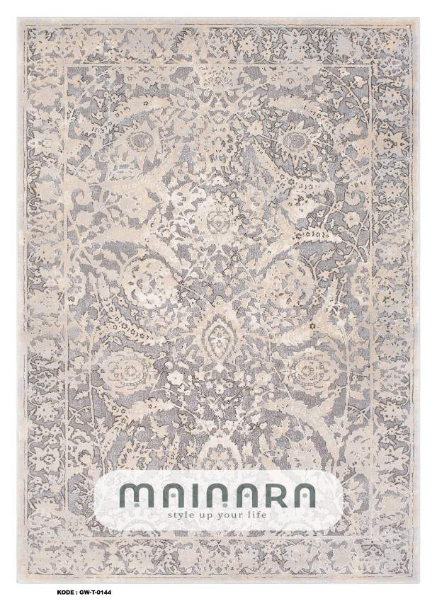 Karpet Tradisional (GW-T-0144) - Grey,Cream