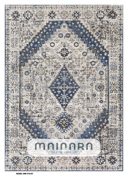 Karpet Tradisional (GW-T-0147) - Grey,Blue