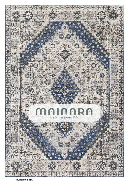 Karpet Tradisional (GW-T-0147) - Grey,Blue