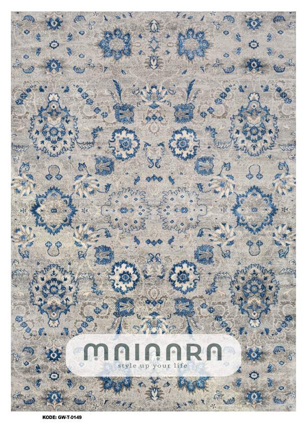 Karpet Tradisional (GW-T-0149) - Grey,Blue