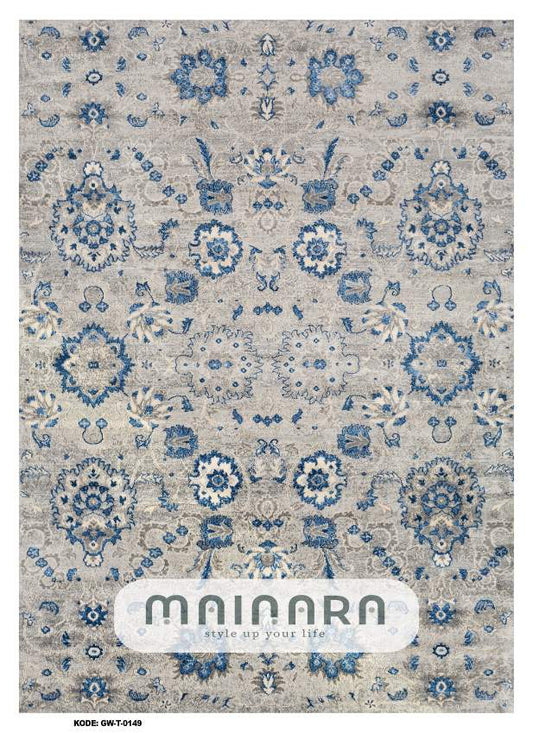 Karpet Tradisional (GW-T-0149) - Grey,Blue