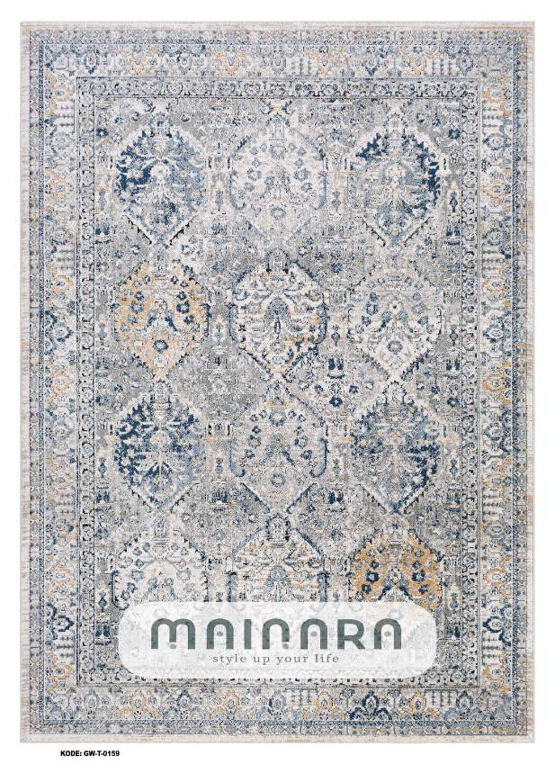 Karpet Tradisional (GW-T-0159) - Grey,Blue