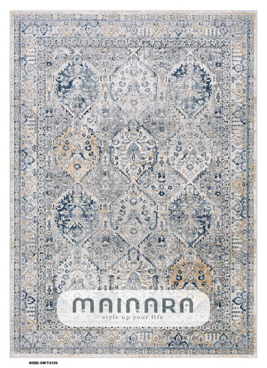Karpet Tradisional (GW-T-0159) - Grey,Blue