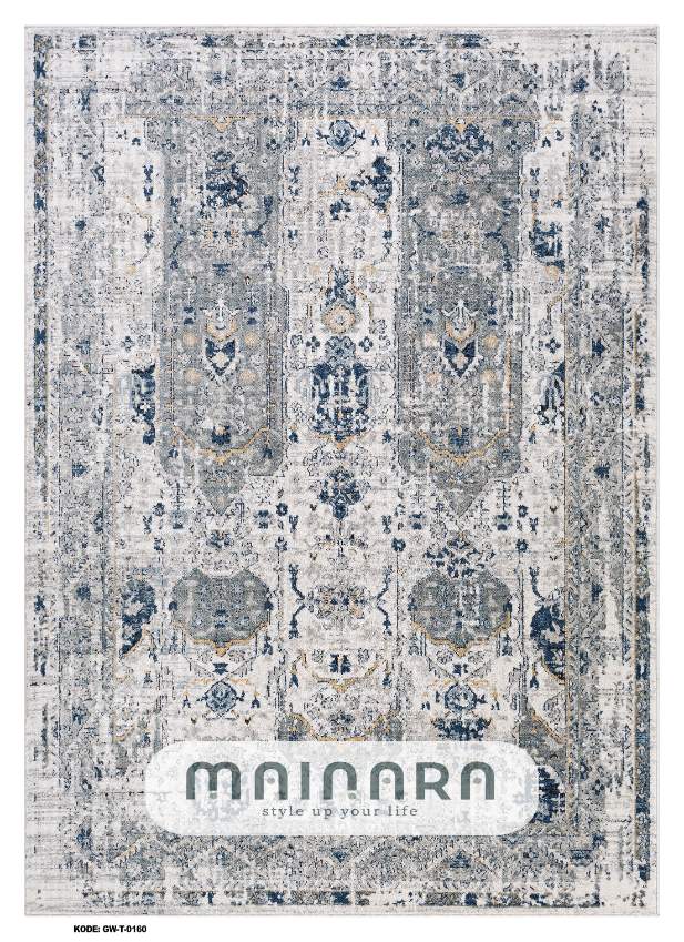 Karpet Tradisional (GW-T-0160) - Grey,Blue