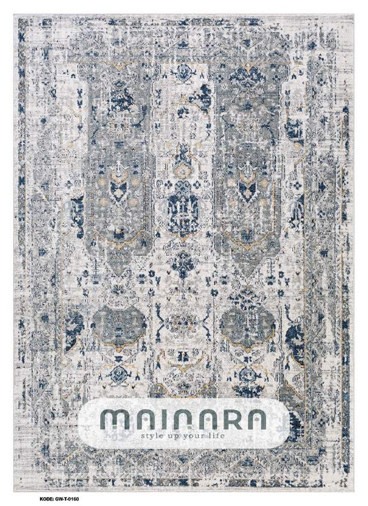 Karpet Tradisional (GW-T-0160) - Grey,Blue