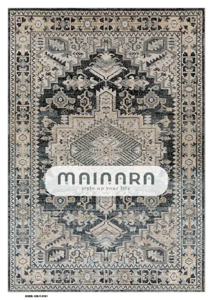Karpet Tradisional (GW-T-0161) - Grey,Black,Blue