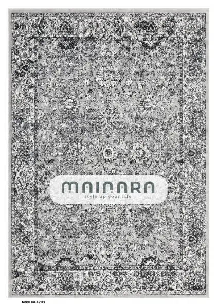 Karpet Tradisional (GW-T-0166) - Grey, Black