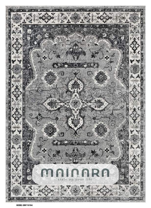 Karpet Tradisional (GW-T-0167) - Grey, Black