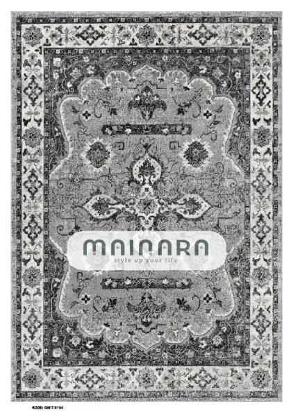 Karpet Tradisional (GW-T-0167) - Grey, Black