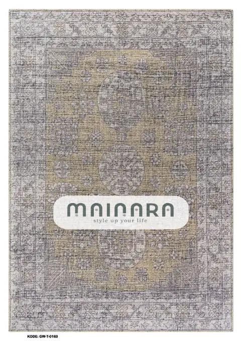Karpet Tradisional (GW-T-0169) - Grey,Cream,Yellow