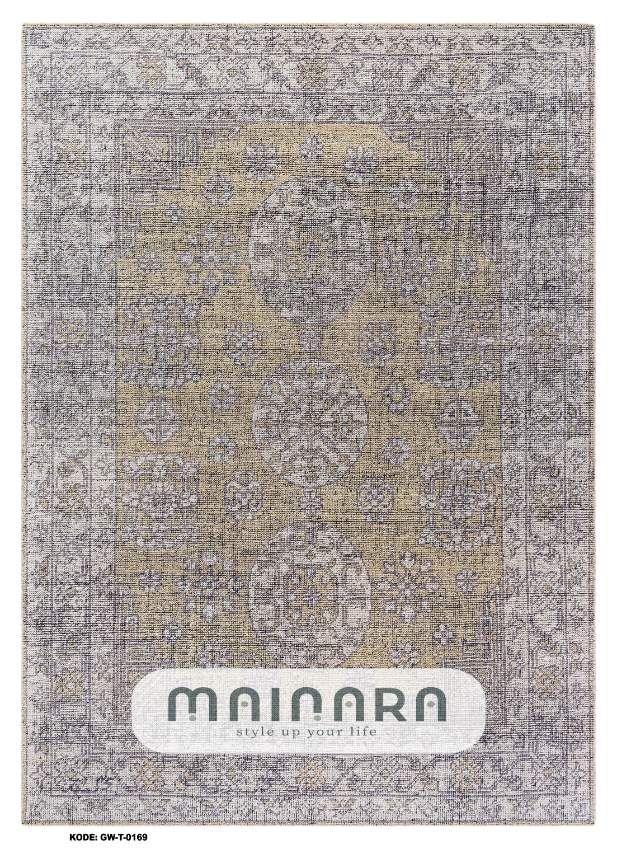 Karpet Tradisional (GW-T-0169) - Grey,Cream,Yellow