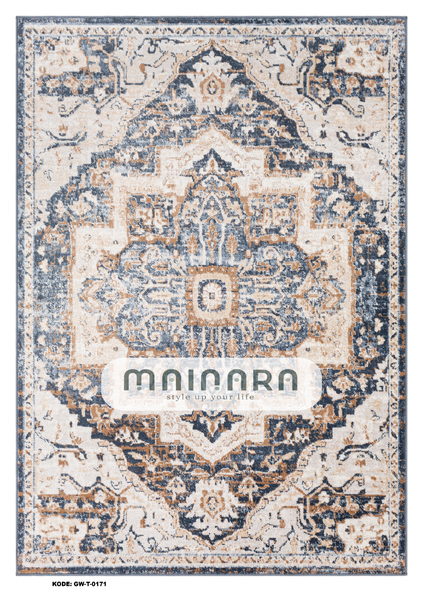 Karpet Tradisional (GW-T-0171) - Grey, Blue
