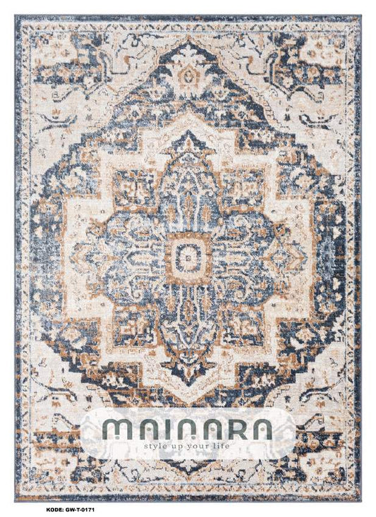 Karpet Tradisional (GW-T-0171) - Grey, Blue