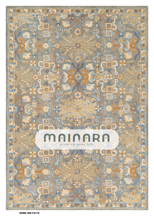 Karpet Tradisional (GW-T-0172) - Grey, Brown