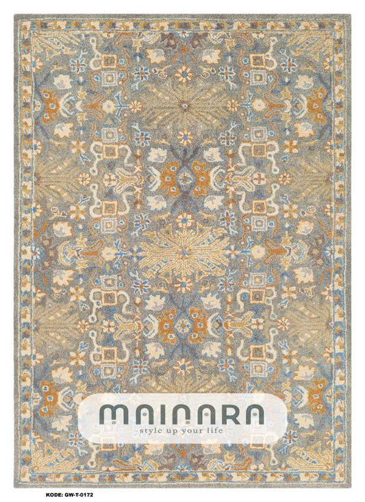 Karpet Tradisional (GW-T-0172) - Grey, Brown