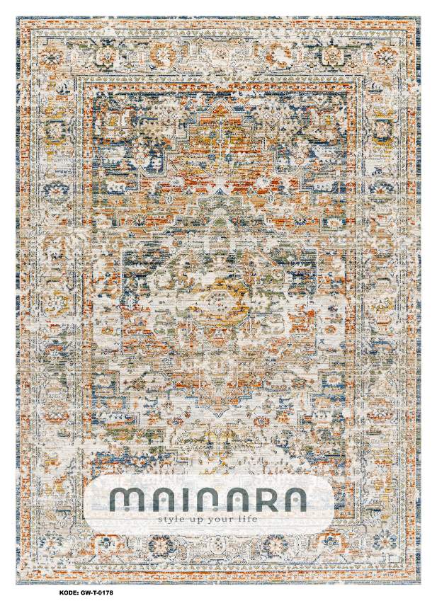 Karpet Tradisional (GW-T-0178) - Grey, Brown