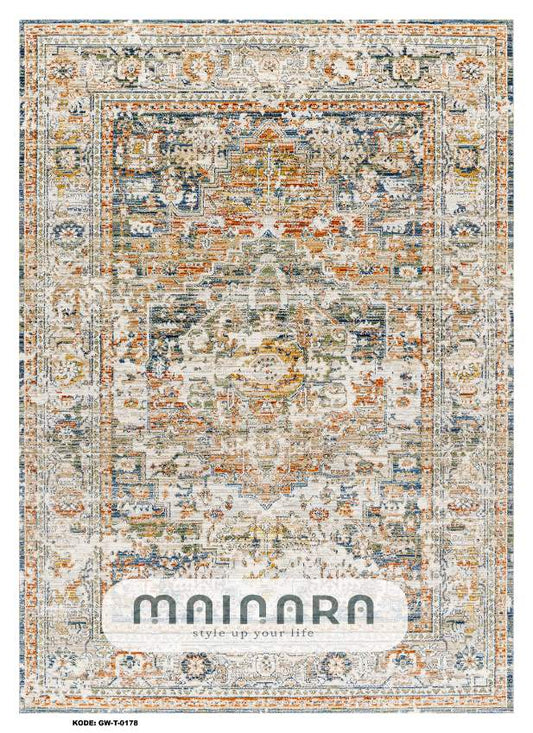 Karpet Tradisional (GW-T-0178) - Grey, Brown