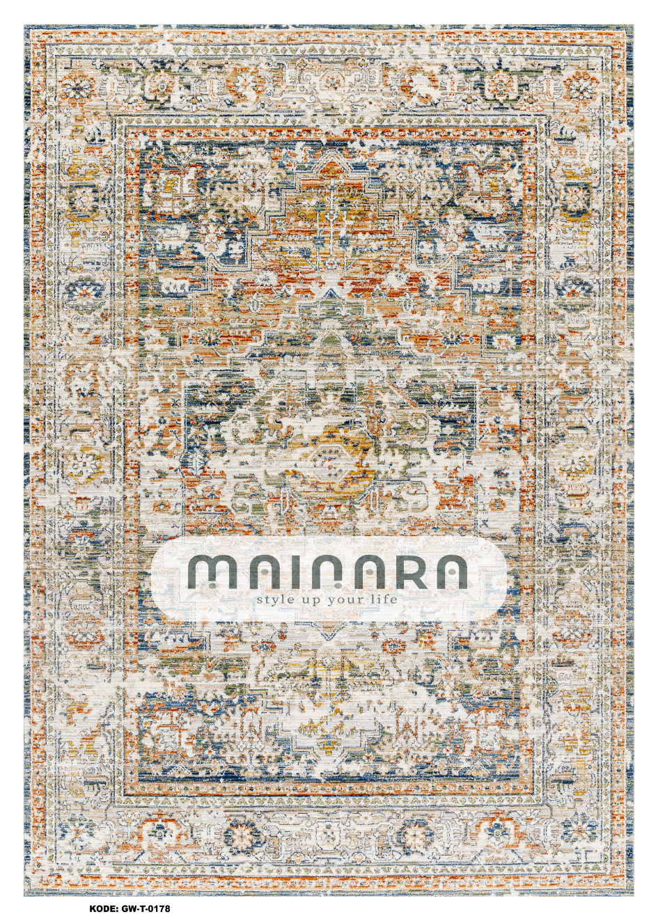 Karpet Tradisional (GW-T-0178) - Grey, Brown