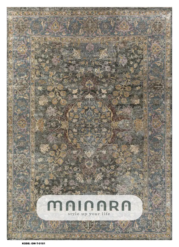 Karpet Tradisional (GW-T-0181) - Grey, Blue