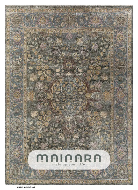 Karpet Tradisional (GW-T-0181) - Grey, Blue