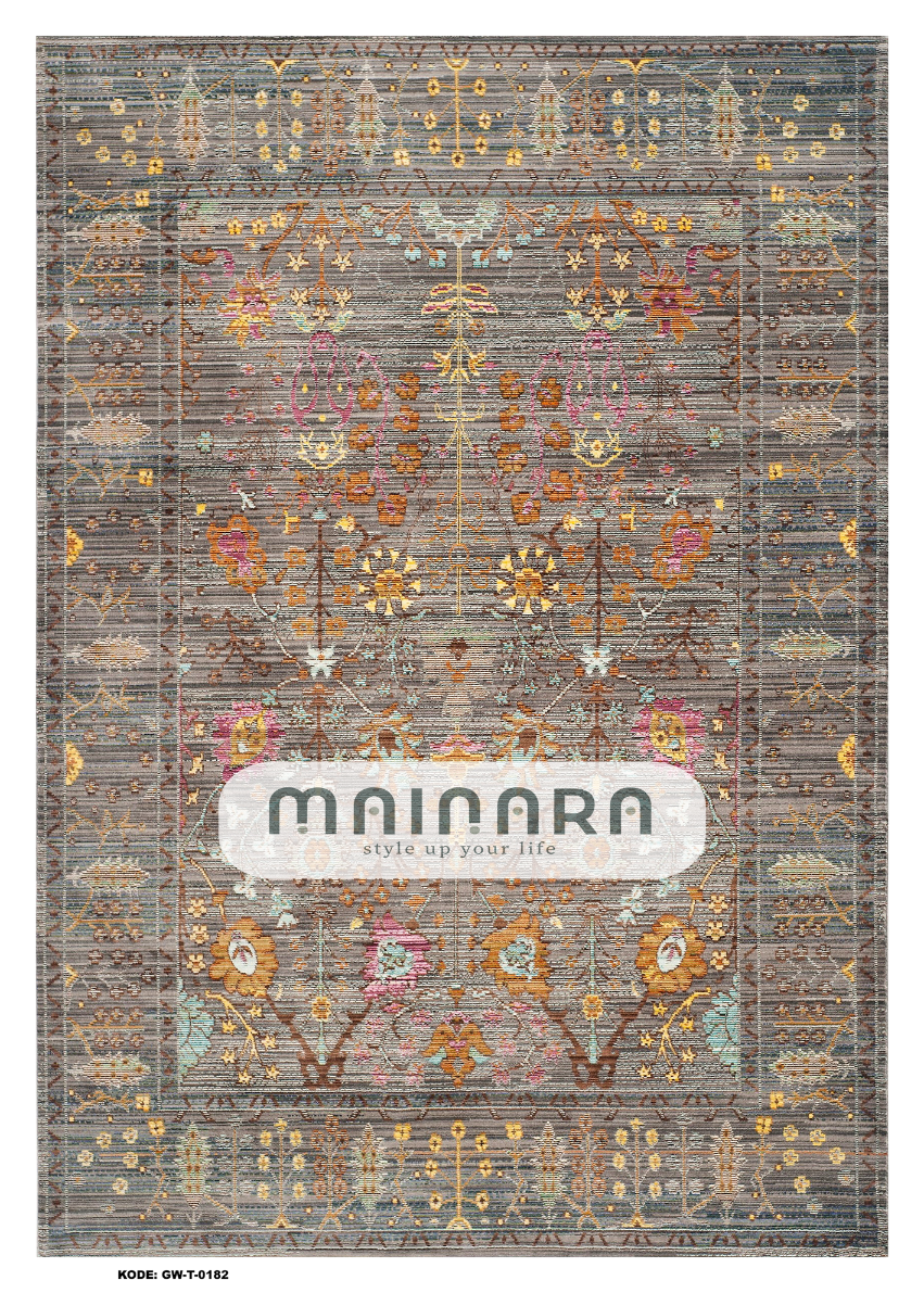 Karpet Tradisional (GW-T-0182) - Grey, Purple