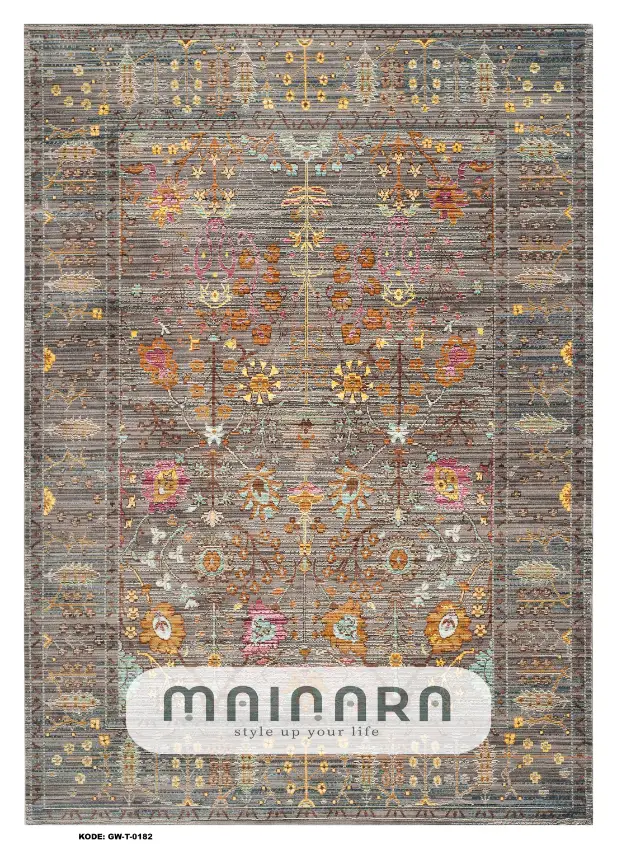 Karpet Tradisional (GW-T-0182) - Grey, Purple