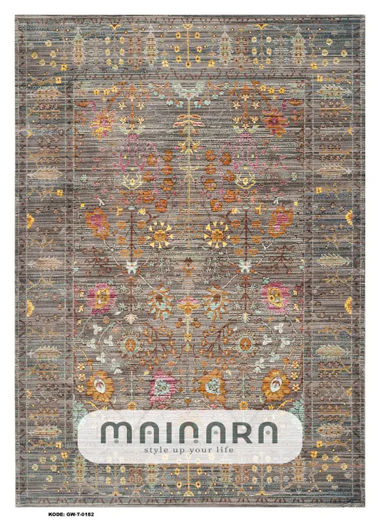 Karpet Tradisional (GW-T-0182) - Grey, Purple