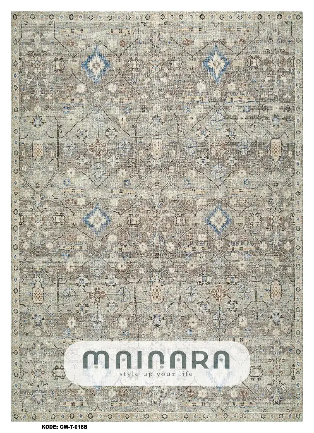 Karpet Tradisional (GW-T-0188) - Grey, Brown