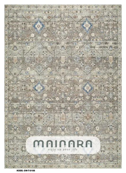 Karpet Tradisional (GW-T-0188) - Grey, Brown