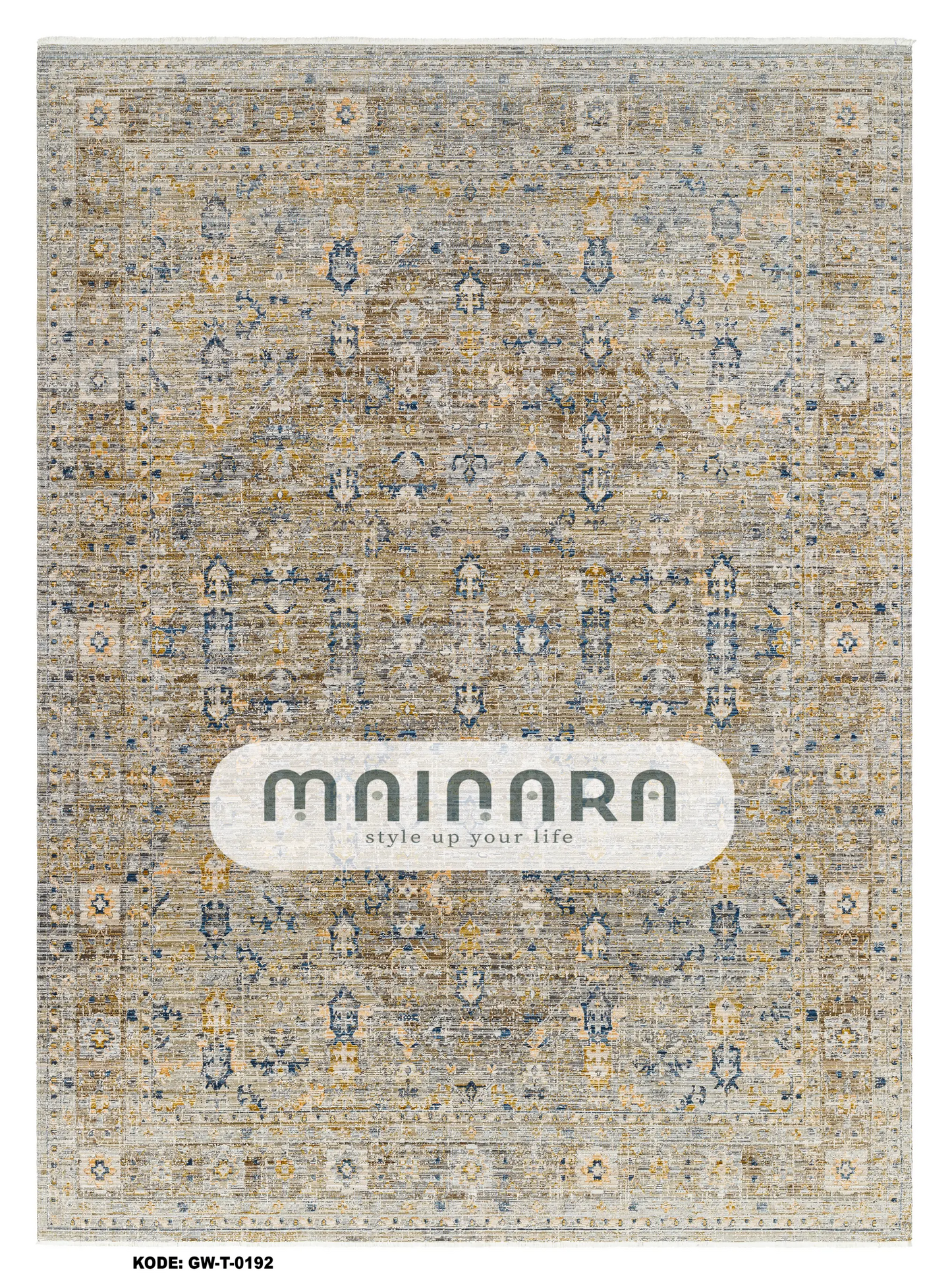 Karpet Tradisional (GW-T-0192) - Grey, Creme