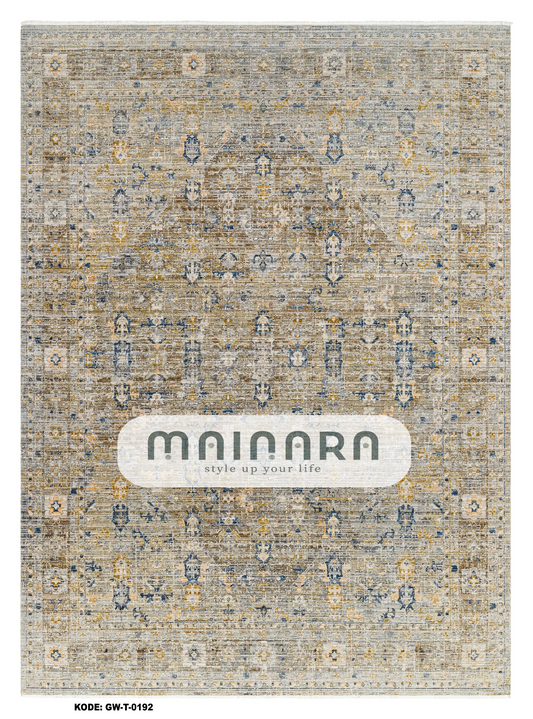 Karpet Tradisional (GW-T-0192) - Grey, Creme