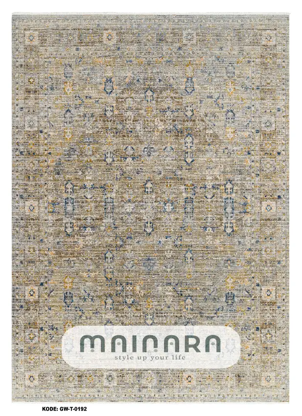 Karpet Tradisional (GW-T-0192) - Grey, Creme