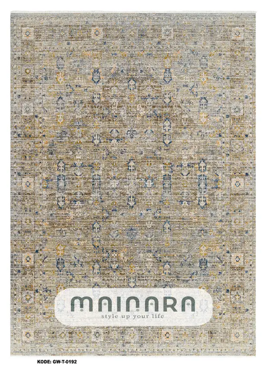 Karpet Tradisional (GW-T-0192) - Grey, Creme