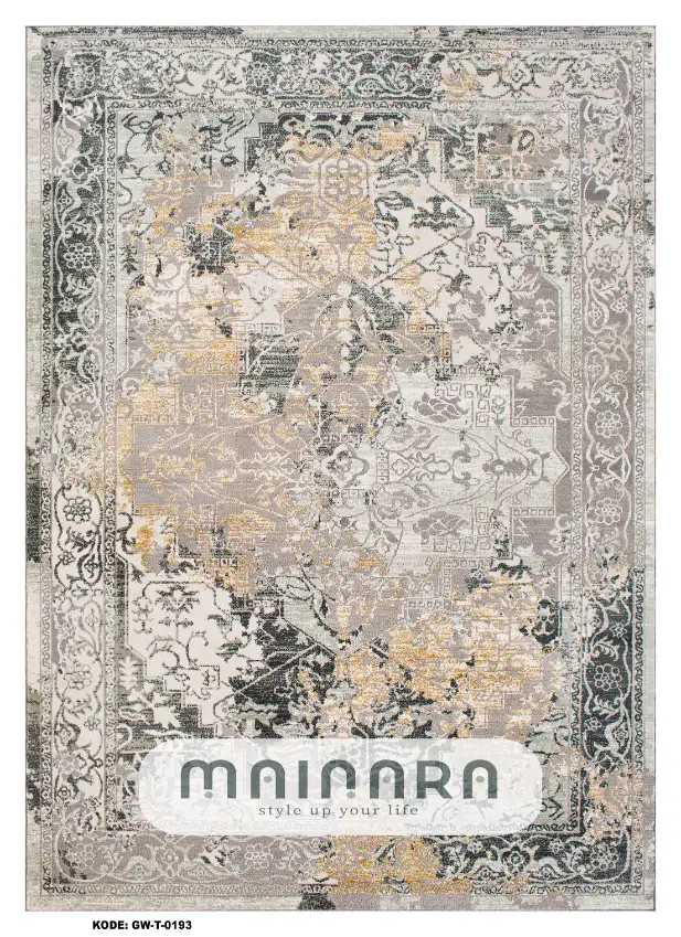 Karpet Tradisional (GW-T-0193) - Grey, Creme