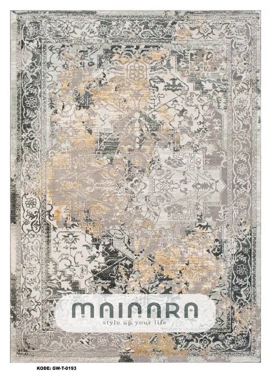 Karpet Tradisional (GW-T-0193) - Grey, Creme