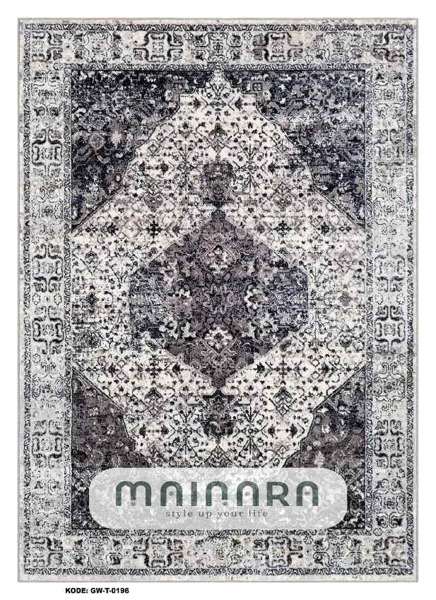Karpet Tradisional (GW-T-0196) - Grey, Black