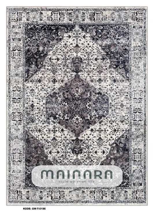 Karpet Tradisional (GW-T-0196) - Grey, Black